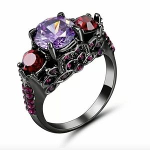 New Amethyst Black Gold Ring.
